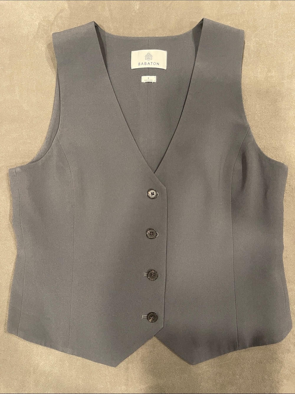Aritzia Babaton Gray Tailored Vest